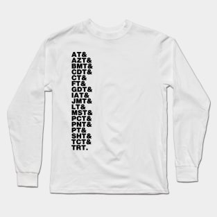 Long Distance Trails Helvetica List Long Sleeve T-Shirt